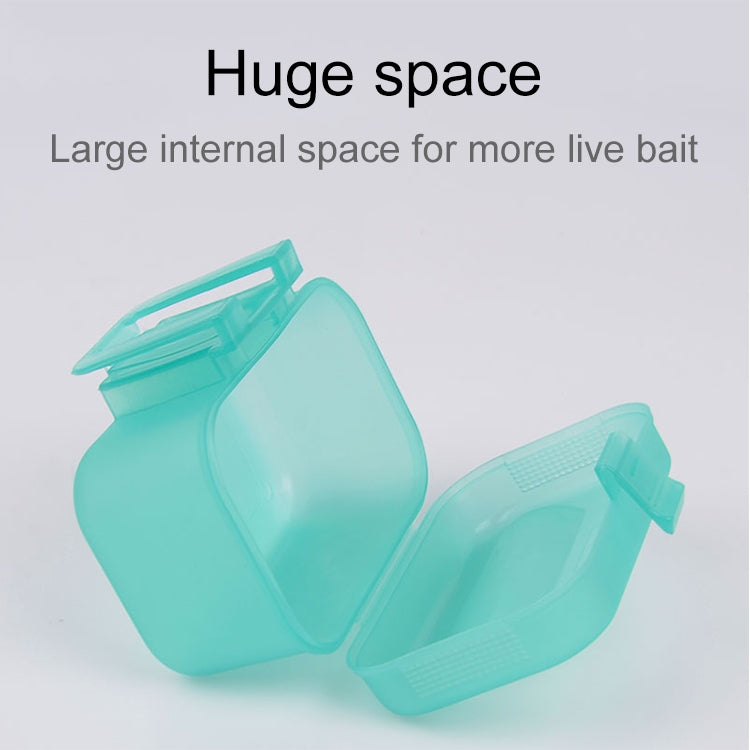 Plastic Live Earthworm Fishing Tackle Box Bug Shrimp Bait Box