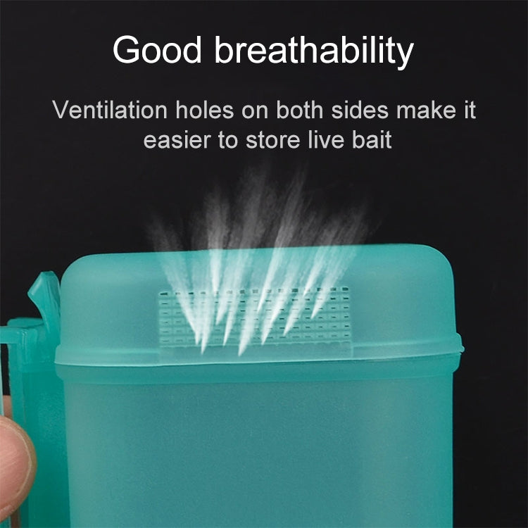 Plastic Live Earthworm Fishing Tackle Box Bug Shrimp Bait Box