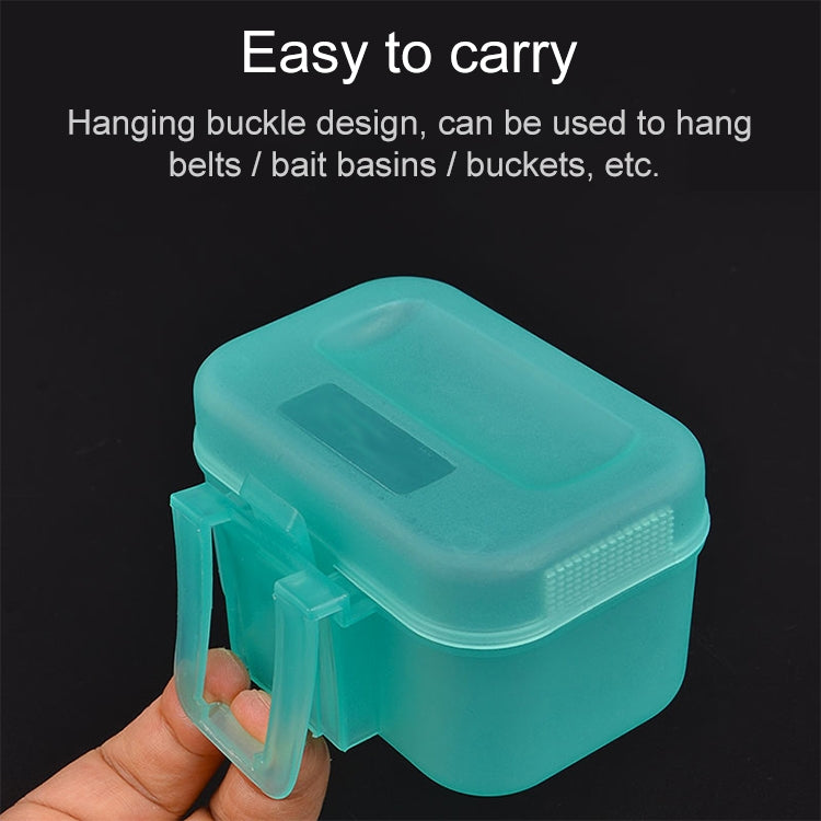 Plastic Live Earthworm Fishing Tackle Box Bug Shrimp Bait Box
