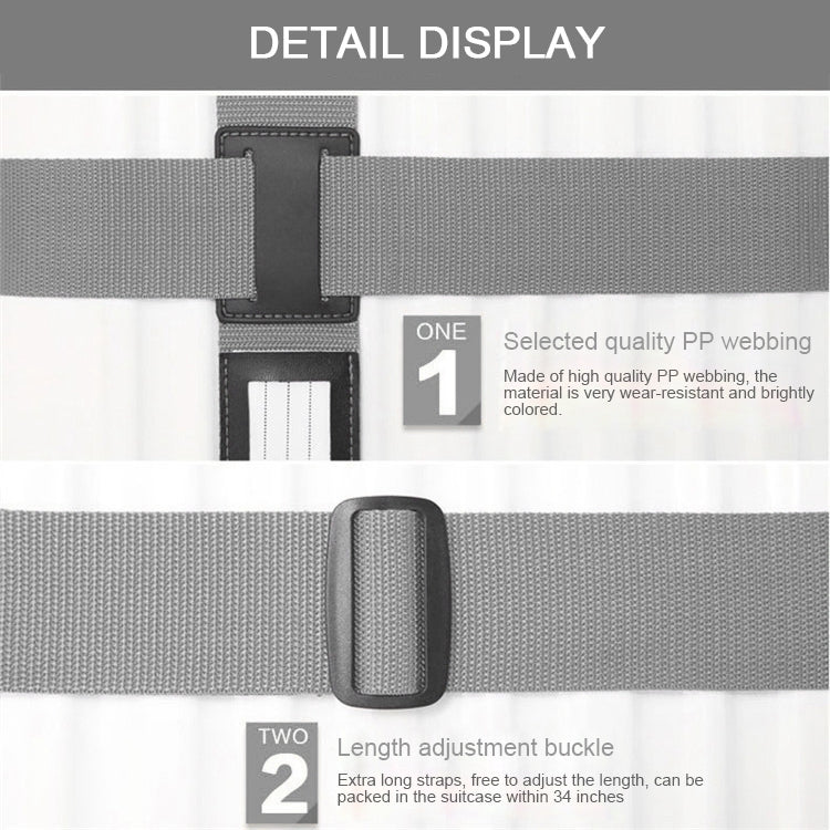 Luggage Strap Cross Belt Adjustable Packing Band Belt Strap with Password Lock for Luggage Travel Suitcase