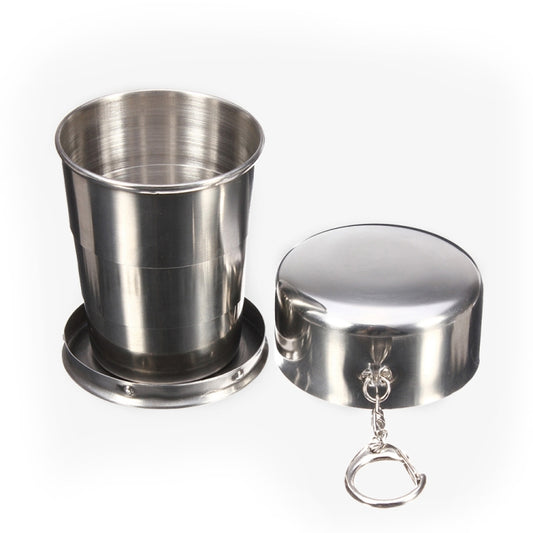 Stainless Steel Retractable Outdoor Cup  Size: 85 x 72 x 72 mm (Big)