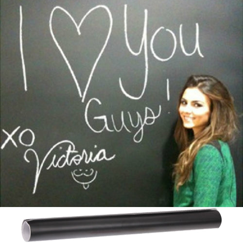 PVC Matte Blackboard Wallpaper / Graffiti Board Blackboard Wallpaper Wall Sticker, Size: 200(L) x 45cm(W)