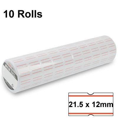 High Quality Handheld ink Price Labeller Paper, Labels Specifications: 21.5mm x 12mm, No. 3210 (10 Rolls in one packing, the price is for 10 Rolls)