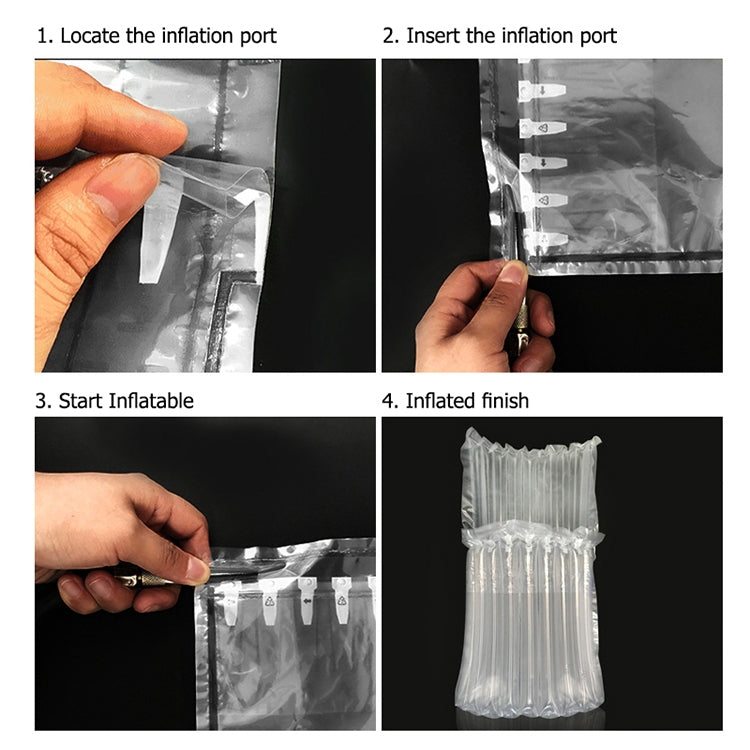 100 PCS Air Column Cushion Bag Packing with Customized Logo & Design for Mobile Phones & Spare Parts & Gift Box Package, Size: 23 x 15 x 3.5 cm