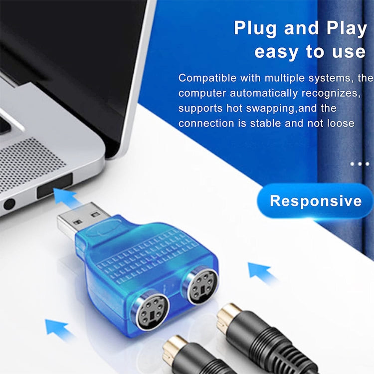 USB Male to PS/2 Female Adapter for Mouse / Keyboard