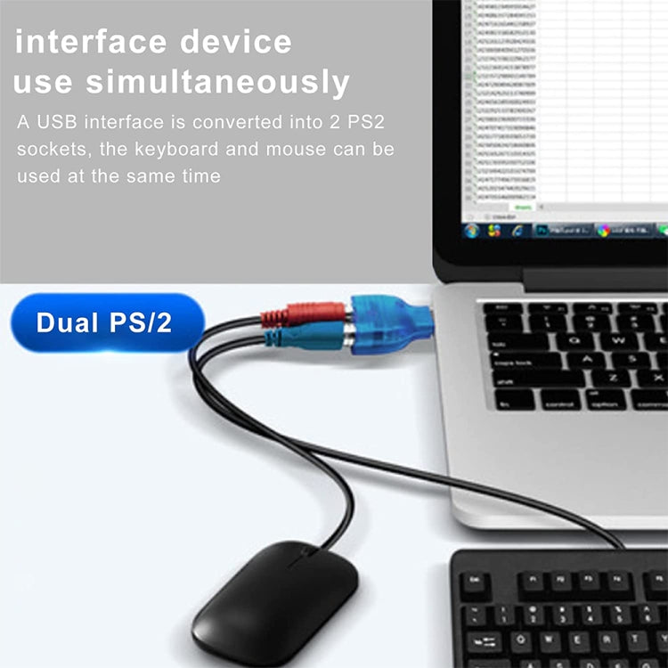 USB Male to PS/2 Female Adapter for Mouse / Keyboard
