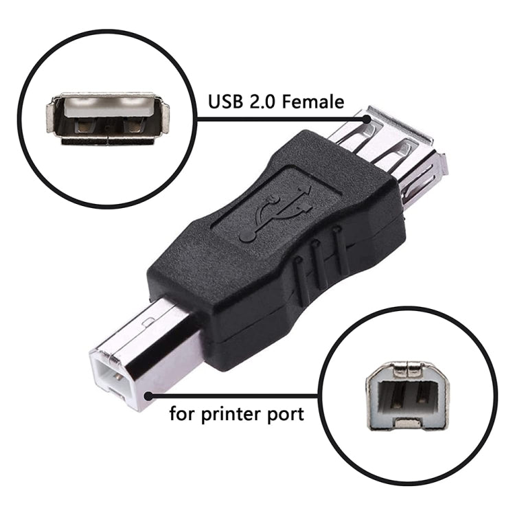 USB 2.0 A Female to B Male Adapter Connector AF to BM Converter for Printer