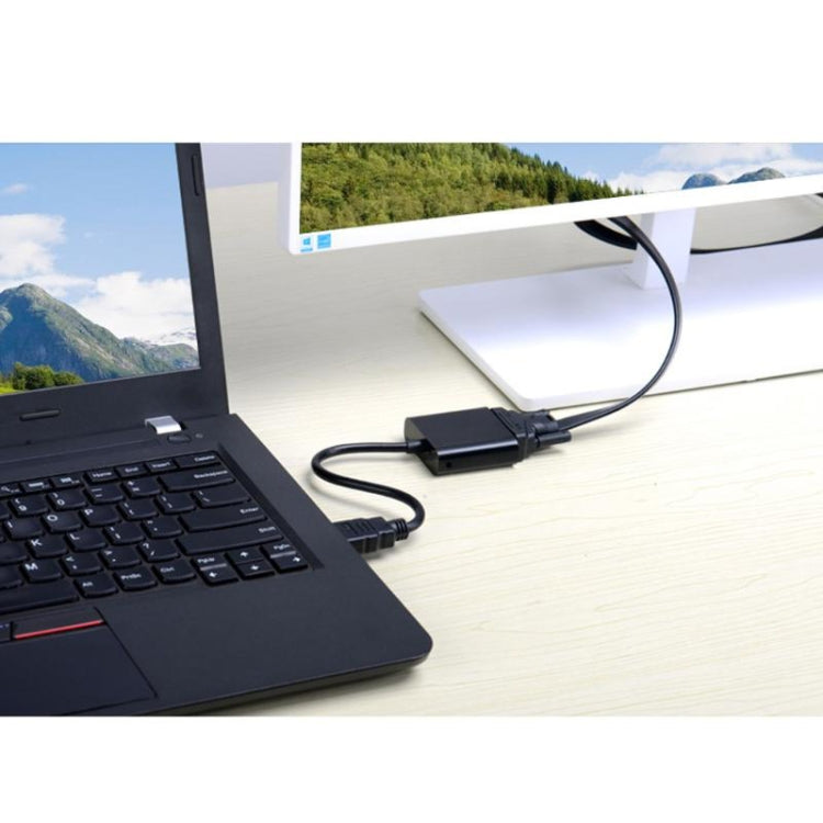 26cm HDMI to VGA + Audio Output Video Conversion Cable with 3.5mm Audio Cable, Support Full HD 1080P