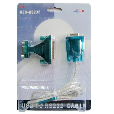 USB to RS232 9 Pin Male Cable & RS232 9P Female to RS232 25 Pin Male Adapter with Single Chip