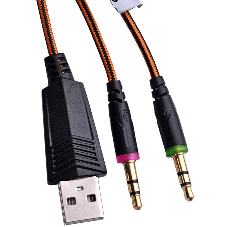 EACH G2000 Over-ear Stereo Bass Gaming Headset with Mic & LED Light for Computer, Cable Length: 2.2m