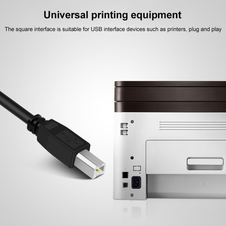 USB 2.0 Type-B Male to USB 2.0 Female Printer / Scanner Adapter Cable for HP, Dell, Epson, Length: 50cm