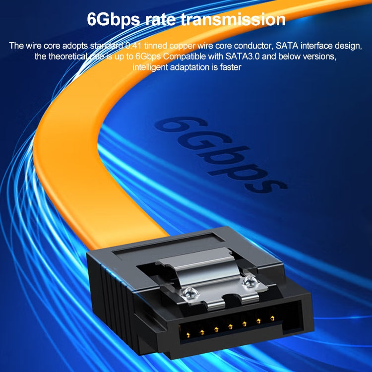 Serial SATA Data Cable,With Metal Clip, Length: 40cm