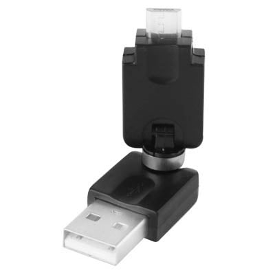 USB 2.0 AM to Micro USB 360 Degree Swivel Adapter for Galaxy S IV / i9500 / S III / i9300 /Note II / N7100 / i9220 / i9100 / i9082 / Nokia / LG / BlackBerry / HTC One X /Amazon Kindle / Sony Xperia etc