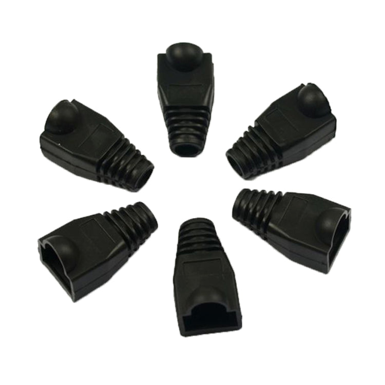 Network Cable Boots Cap Cover for RJ45, Black (100 pcs in one packaging , the price is for 100 pcs)