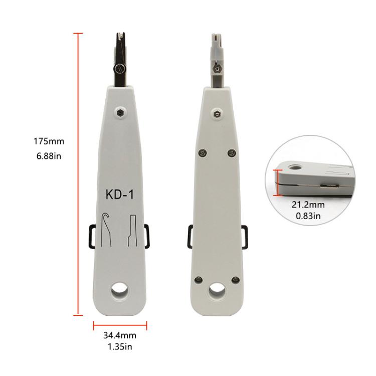 RJ45 / RJ12 / RJ11 Network BT Telephone Socket Multi Punch Insertion Tool(White)