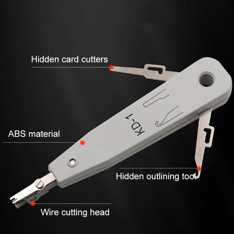 RJ45 / RJ12 / RJ11 Network BT Telephone Socket Multi Punch Insertion Tool(White)