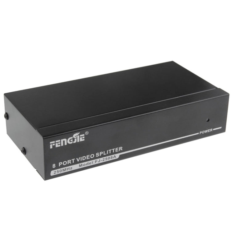 FJ-2508A 8 Port VGA Video Splitter High Resolution 1920 x 1440 Support 250MHz Video Bandwidth