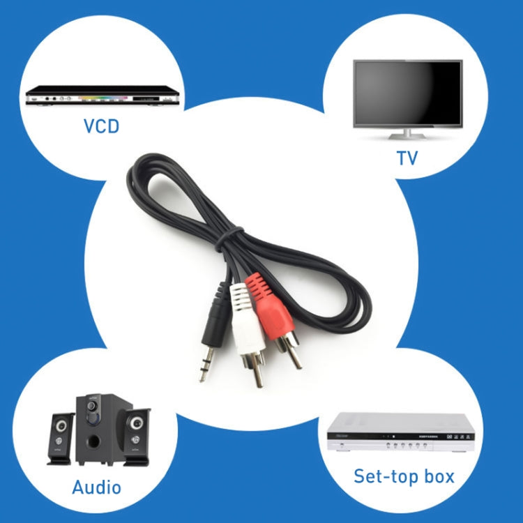 Good Quality Jack 3.5mm Stereo to RCA Male Audio Cable, Length: 5m