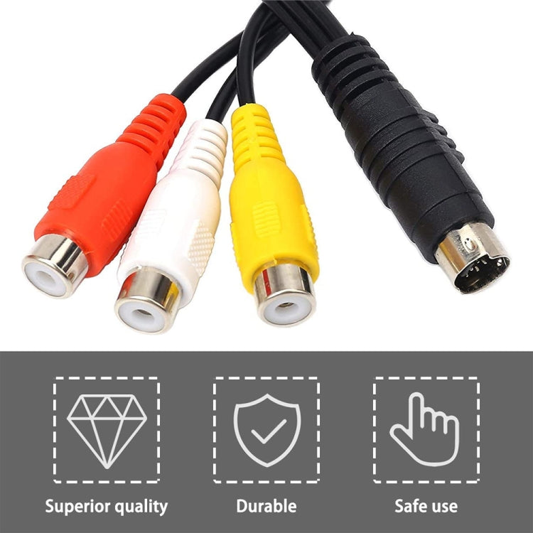 4-pin S-Video TV to RCA Converter AV female Cable Adapter, Length: 20cm