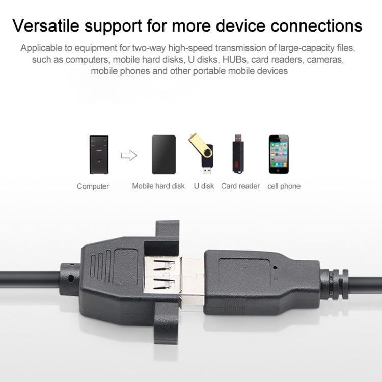 USB 2.0 AM to AF Mount Panel Cable, Length: 90cm