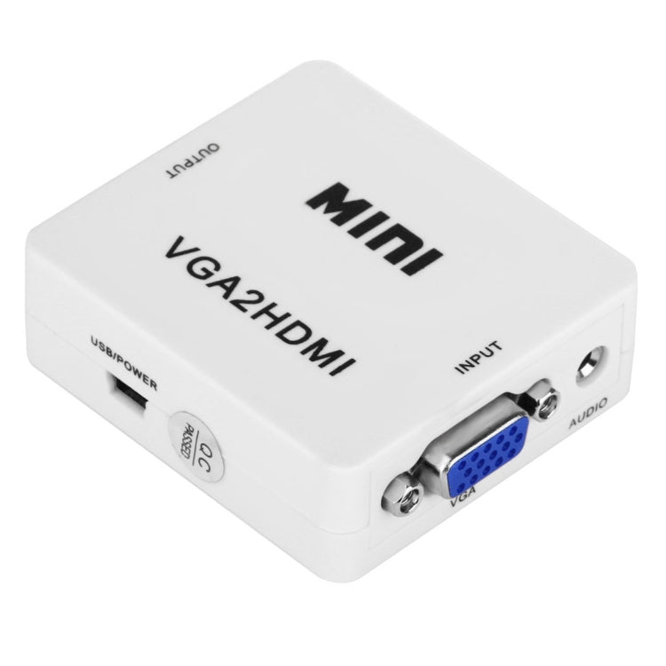 HD 1080P HDMI Mini VGA to HDMI Scaler Box Audio Video Digital Converter