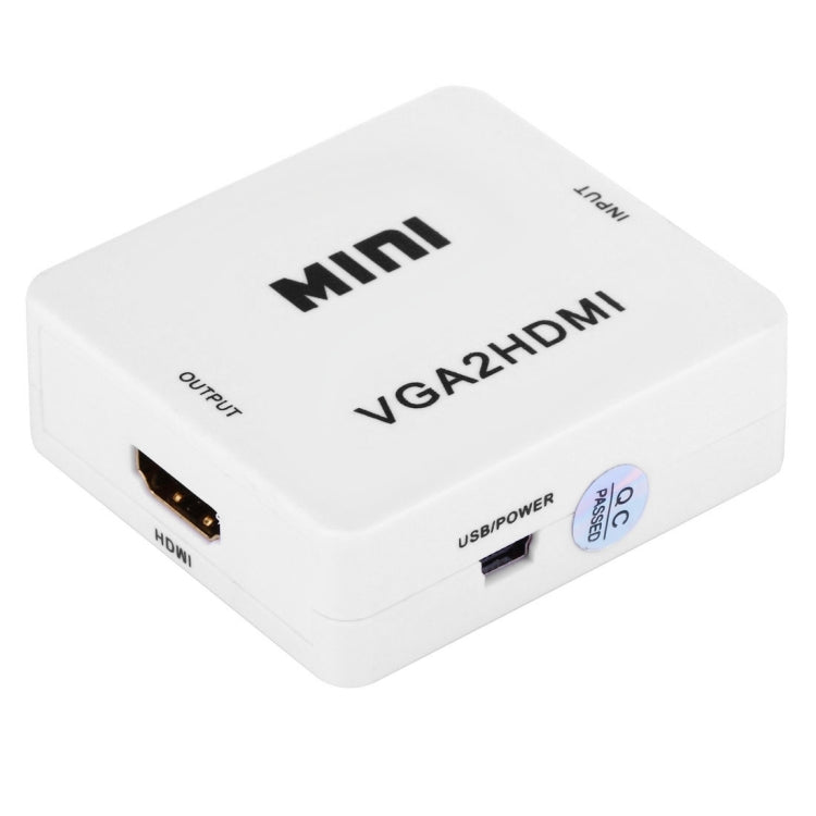 HD 1080P HDMI Mini VGA to HDMI Scaler Box Audio Video Digital Converter