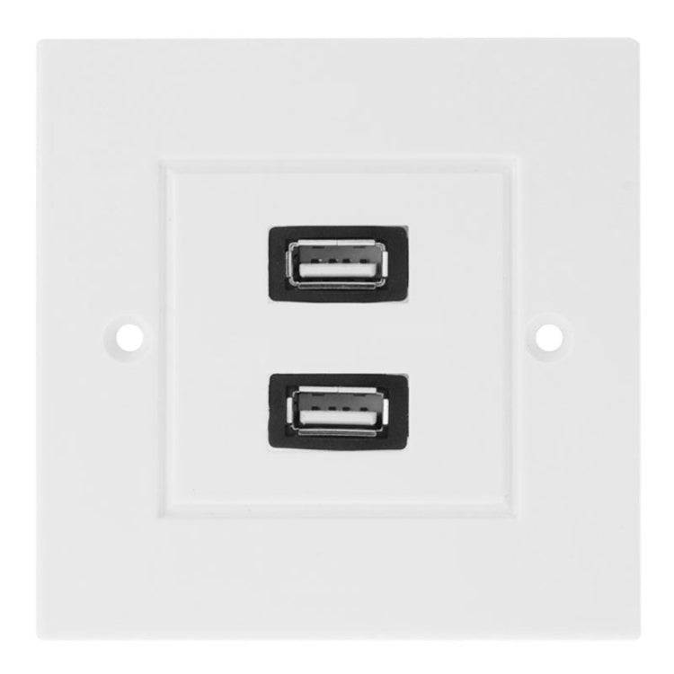 Dual USB 2.0 Female Plugs Home Wall Charger Plate Wall Plate Panel