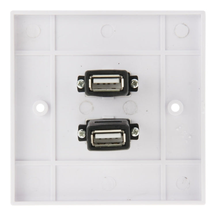 Dual USB 2.0 Female Plugs Home Wall Charger Plate Wall Plate Panel
