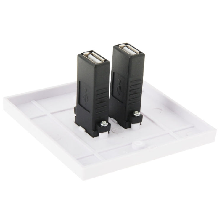 Dual USB 2.0 Female Plugs Home Wall Charger Plate Wall Plate Panel