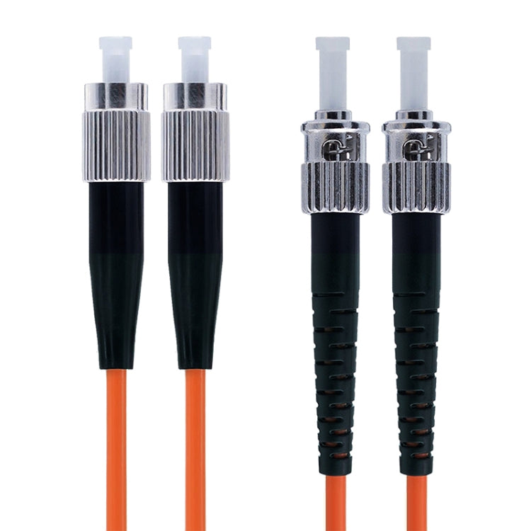 FC-ST Dual-Core Multi Mode Fiber Optic Jumper,Length: 3m