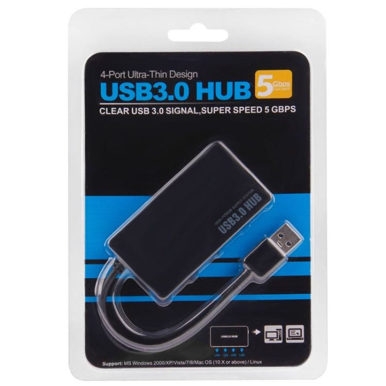 Portable Super Speed 4 Ports USB 3.0 HUB LED Indicator 5Gbps Hot-swap, Clear USB3.0 Signal