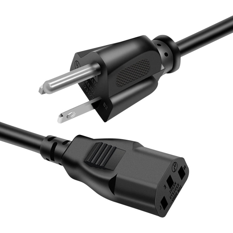 High Quality 3 Prong Style US Notebook AC Power Cord, Length: 1.8m