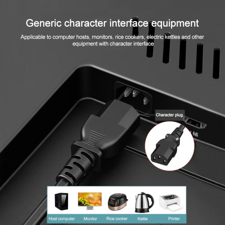 High Quality 3 Prong Style US Notebook AC Power Cord, Length: 1.8m