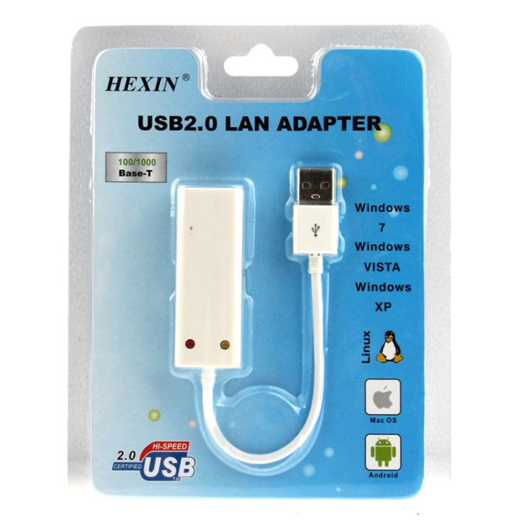 Hexin 100/1000Mhps Base-T USB 2.0 LAN Adapter Card