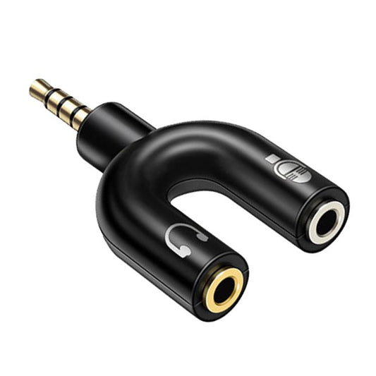 3.5mm Stereo Male to 3.5mm Headphone & Mic Female Splitter Adapter