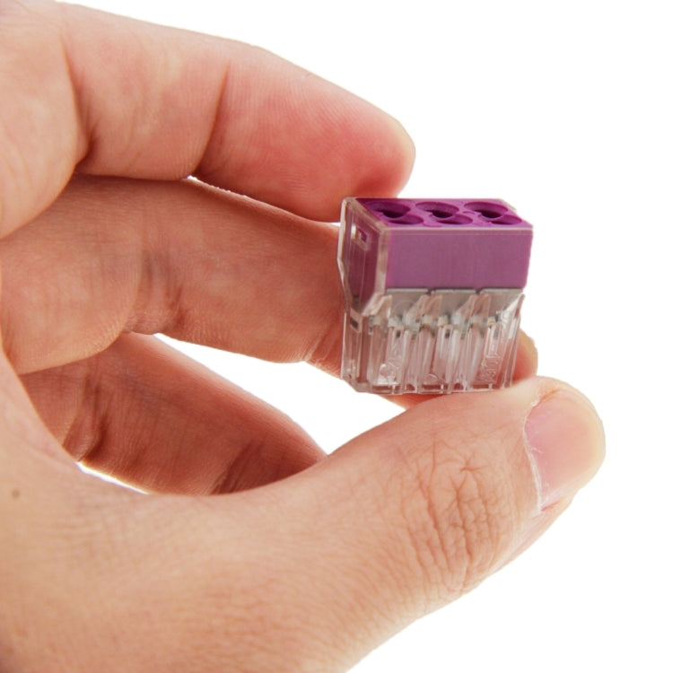 10 PCS 6 Pin Junction Box Push-in Wire Connector for Sectional Area 1-2.5 Square Millimeter Hard Wire