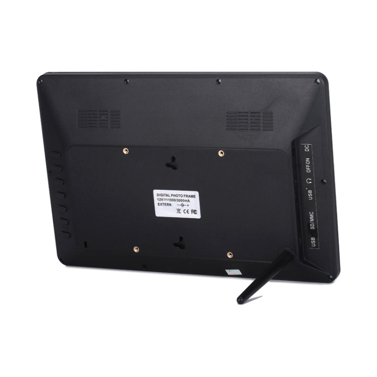 12.0 Inch LED Display Multi-media Digital Photo Frame with Holder / Music & Movie Player / Remote Control Function, Support USB / SD, Built in Stereo Speaker
