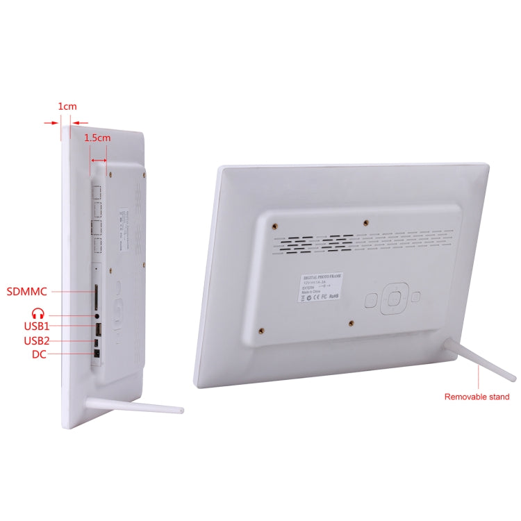 12.1 inch Digital Photo Frame with Holder & Remote Control, Allwinner F16 Program, Support SD /  MMC / USB Flash Disk