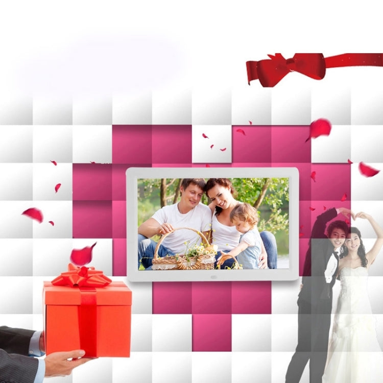 12 inch LED Display Multi-media Digital Photo Frame with Holder & Music & Movie Player, Support USB / SD / Micro SD / MMC / MS / XD Card Input