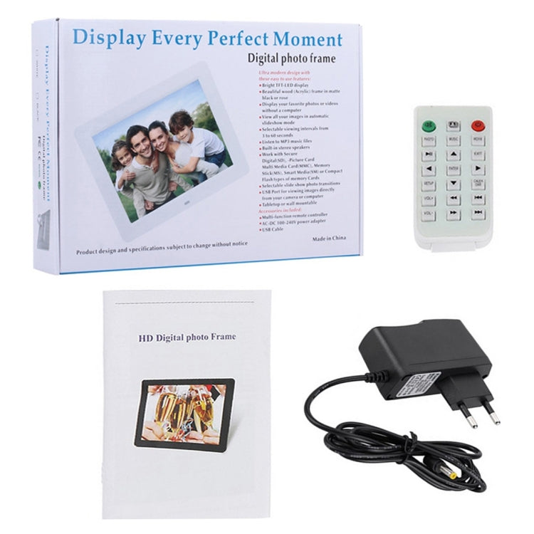 10.1 inch HD Wide Screen Digital Photo Frame with Holder & Remote Control, Allwinner E200, Alarm Clock / MP3 / MP4 / Movie Player
