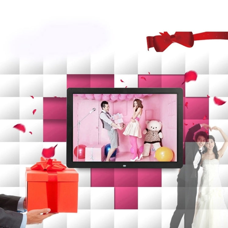 17 inch HD 1080P LED Display Multi-media Digital Photo Frame with Holder & Music & Movie Player, Support USB / SD / MS / MMC Card Input