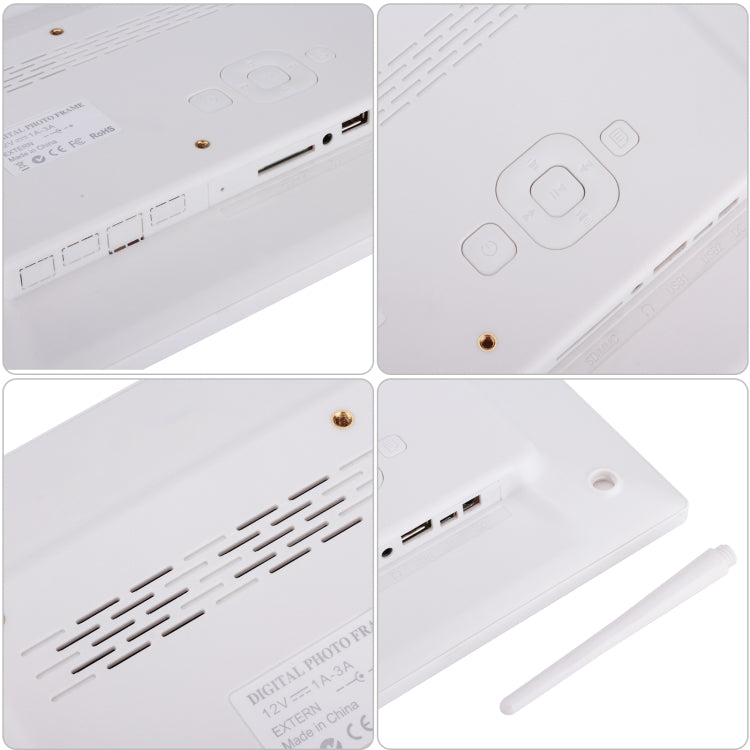 13 inch LED Digital Photo Frame with Remote Control, MP3 / MP4 / Movie Player, Support USB / SD Card Input, Built in Stereo Speaker