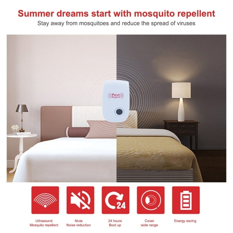Ultrasonic Electronic Cockroach Mosquito Pest Reject Repeller,US Plug