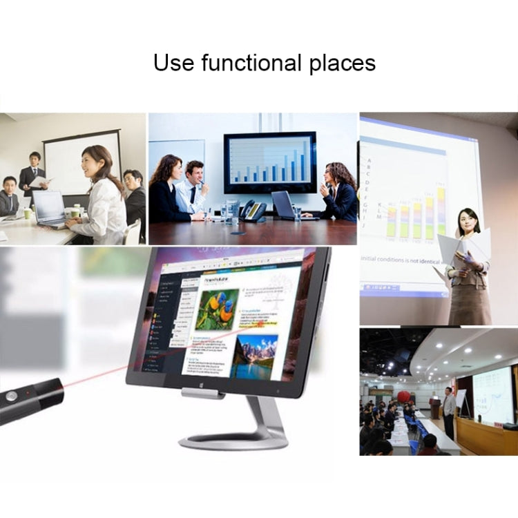 PP-1000 Multimedia Presentation Remote PowerPoint Clicker 2.4GHz RF Laser Pointer with USB Receiver