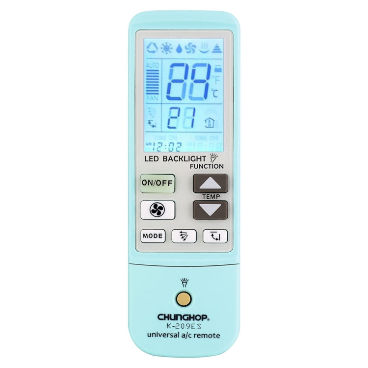 K-209ES Universal Air Conditioner Remote Control, Support Thermometer Function