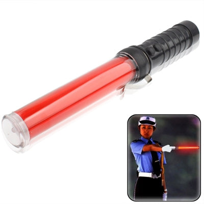 Safety Traffic 3-Mode Control Red LED Baton with Flashlight, Length: 29.5cm