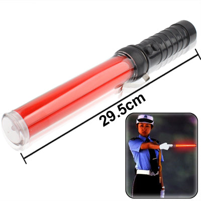 Safety Traffic 3-Mode Control Red LED Baton with Flashlight, Length: 29.5cm