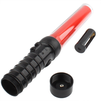 Safety Traffic 3-Mode Control Red LED Baton with Flashlight, Length: 29.5cm