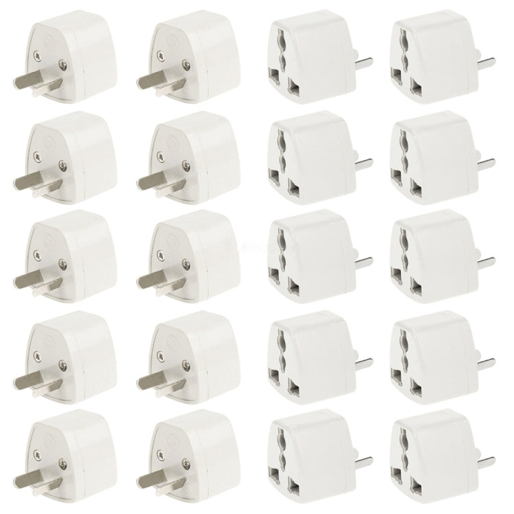 20 PCS Plug Adapter, Travel Power Adaptor with AU Socket Plug