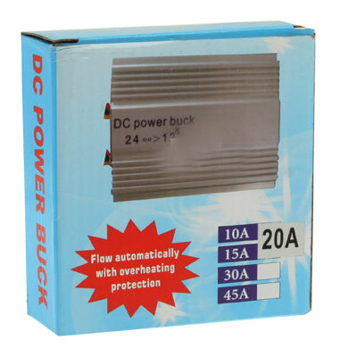 DC 24V to 12V Car Power Step-down Transformer, Rated Output Current: 20A